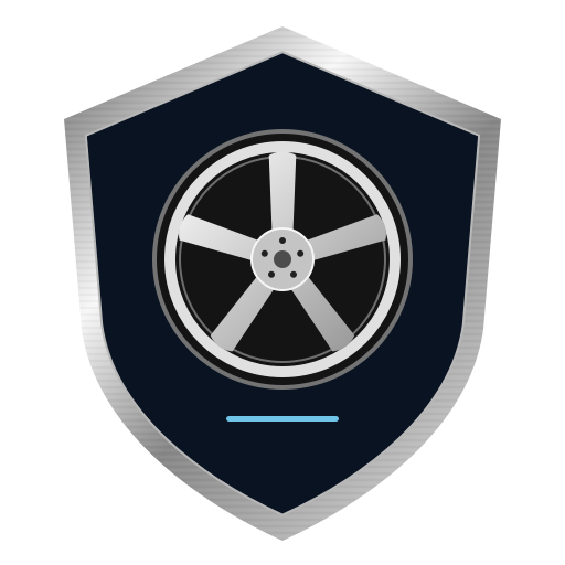 Five-spoke wheel starter logo